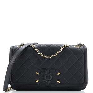 Chanel Filigree Flap Bag Quilted Caviar #223696C33B